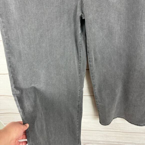 Fayt Label Plus Size Gray Wide Leg Stretch High Waisted Jeans Size 26 - Picture 4 of 7